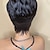 Недорогие Натуральные парики без шапочки-основы-короткие волны боб парик человеческих волос парик стрижки пикси для женщин кружевной передний парик с челкой многослойные волны полный машинный парик 1b цвет