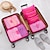 billige Tøjopbevaring-6 stk rejseopbevaringstaske sæt til tøj ryddelig organisator garderobe kuffert pose rejsearrangør taske taske sko pakning kube taske