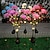 cheap Pathway Lights &amp; Lanterns-Solar Carnation LED Lights Outdoor Garden Balcony Decoration Lights LED Waterproof Lawn Night Lights Imitation Plant Lights Holiday Party Atmosphere Lights