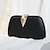 cheap Clutches &amp; Evening Bags-Women&#039;s Clutch Evening Bag Wristlet Clutch Bags Polyester Party Bridal Shower Holiday Buckle Chain Large Capacity Lightweight Durable Solid Color Light Yellow Black White
