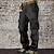 abordables Pantalones cargo-Hombre Pantalones cargo Pantalones Multi bolsillo Plano Listo para vestir Exterior Casual Diario Mezcla de Algodón Moda Clásico Ejército amarillo Negro