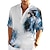 voordelige Henley-shirt-Voor heren Overhemd dier Grafische prints Adelaar Opstaand Geel Rood blauw Groen Grijs Buiten Straat Lange mouw Afdrukken Kleding Modieus Streetwear Ontwerper Casual