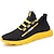 cheap Men&#039;s Sneakers-Men&#039;s Sneakers Sporty Look Flyknit Shoes Running Walking Sporty Casual Outdoor Daily Mesh Breathable Comfortable Slip Resistant Lace-up Black Yellow Red Color Block Summer Spring