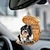 ieftine Pandative Auto și Ornamente-drăguț câine cu aripă de înger pentru totdeauna în inima mea ornament agățat desen animat pandantiv drăguț geantă de mașină pandantiv ornamente de mașină pentru oglinda retrovizoare decor interior