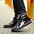 ieftine Adidași Bărbați-Bărbați Adidași Pantofi înalți Pantofi metalici Sportiv Casual În aer liber Zilnic Piele Originală Comfortabil Anti-Alunecare Cizme / Cizme la Gleznă Dantelat Negru Argintiu Rosu Toamnă Iarnă