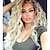 preiswerte Trendige synthetische Perücken-Braune Highlights, lange lockige Perücken für Frauen, hitzebeständiges synthetisches Haar, braun gemischte blonde Wellen-Lockenperücke