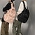 abordables Mochilas-Hombre Mujer Chico mochila Mochila Escolar Escuela Viaje Color sólido Nailon Transpirable Cremallera Negro Blanco Rosa