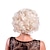 お買い得  古いかつら-ショートブロンドカーリーウィッグ女性のためのビッグ波状 80 年代フリップウィッグコスプレ衣装パーティーハロウィン合成プラチナブロンドの髪ナチュラルママウィッグかつらキャップ
