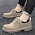 cheap Men&#039;s Sneakers-Men&#039;s Oxfords Casual Shoes Combat Boots Work Boots Casual Outdoor Daily Cowhide Breathable Comfortable Slip Resistant Lace-up Gray rice Black Brown Spring Fall