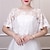 זול גְלִימָה-כיסויי גוף לנשים כף וינטאג&#039; אלגנטית ללא שרוולים פוליאסטר עליוניות לחתונה עם תחרה עבור חתונה קיץ