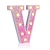 ieftine Lumini decorative-lumini cu litere cu led se aprind litere roz litere sclipici alfabet semn de litere alimentat cu baterie pentru lumina de noapte petrecere de aniversare nunta cadouri fete bar de casa decoratiuni de