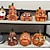 abordables Decoraciones Colgantes y de Mesa para Halloween-Decoración de calabaza de Halloween, decoración de otoño, figuras expresivas de calabaza, familia, freak al aire libre, conjunto de seis combinaciones, accesorios de diseño del lugar para fiestas en interiores y exteriores