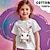 preiswerte 3D-T-Shirts für Mädchen-Mädchen 3D Graphic Karikatur Hase T-Shirt Kurzarm 3D-Druck Sommer Frühling Aktiv Modisch Kuschelig 100% Baumwolle kinderkleidung 3-12 Jahre Outdoor Casual Täglich Regular Fit