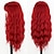 abordables Pelucas para disfraz-peluca larga ondulada roja con flequillo pelucas sintéticas de pelo largo rojo para mujer vino rojo rizado cosplay peluca burdeos para niñas uso diario en fiestas