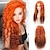 cheap Synthetic Trendy Wigs-Long Pink Curly Wigs for Women Heat Synthetic Wave Curly Wig Layered Puffy Hair Replacement Wig Loose Curls Daily Party Wig