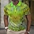 cheap Men&#039;s Button Up Polos-Men&#039;s Polo Shirt Waffle Polo Shirt Lapel Polo Button Up Polos Golf Shirt Gradient Plaid / Check Graphic Prints Geometry Turndown Blue-Green Yellow Red Blue Purple Outdoor Street Short Sleeve Print