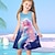 olcso lány 3D-s ruhák-Girls &#039; 3D Grafika Sellő Ruha Ujjatlan 3D nyomtatás Nyár Tavasz Sport &amp; Szabadtéri Napi Szabadság aranyos stílus Alkalmi Édes Gyerekek 3-12 év hétköznapi ruha A vonalú ruha Ujjatlan ruha Térd feletti