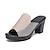 ieftine Sandale de Damă-Pentru femei Papuci Mărime Plus Size Pantofi de confort Zilnic Bloc Culoare Vară Platformă Toc Îndesat Vârf deschis Modă Casual minimalism Imitație Piele Loafer Argintiu Auriu