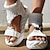 billiga Damsandaler-damsandaler komfort skor dagligen enfärgad sommar öppen tå mode minimalism svart vit brun