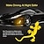ieftine Autocolante de Mașină-2 buc autocolant reflectorizant pentru mașină marcaj de avertizare de siguranță accesorii exterioare auto auto avertisment pentru conducere de noapte reflector de lumină gecko