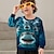 olcso fiú 3D pulóverek és pulóverek-Fiú 3D Grafika Állat Cápa Pulóver Hosszú ujj 3D nyomtatás Nyár Ősz Divat Utcai sikk Menő Poliészter Gyerekek 3-12 év Szabadtéri Hétköznapi Napi Normál