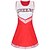 preiswerte Karnevalskostüme-Cheerleader Cosplay Kostüm Partykostüm Maskerade Erwachsene Damen Austattungen Halloween Leistung Party Halloween Halloween Maskerade Karneval Einfache Halloween-Kostüme