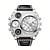 זול שעוני קוורץ-שעון ספורט כפול אזור זמן לגברים: שעון יד קוורץ מצפן רב תכליתי לסגנון קלאסי