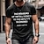 billige herre 3d t-shirt-Herre T-shirt nødlidende t-shirt Grafisk Bogstaver Rund hals Tøj 3D-udskrivning udendørs Daglig Kortærmet Trykt mønster Årgang Mode Designer