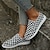 cheap Women&#039;s Slip-Ons &amp; Loafers-Women&#039;s Sneakers Boat Shoes Slip-Ons Plus Size Canvas Shoes Comfort Shoes Outdoor Daily Plaid Summer Flat Heel Round Toe Casual Comfort Minimalism Walking Canvas Loafer Black And White Multicolor
