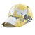 cheap Men&#039;s Hats-Unisex Baseball Cap Sun Hat White Yellow Polyester Print Travel Beach Outdoor Vacation Tie Dye Adjustable Fashion Eye Protection
