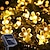 baratos Mangueiras de LED-flor luzes solares de fada sakura ao ar livre à prova dwaterproof água luzes de jardim acampamento novidade pátio luzes de corda para café de natal jardim quintal varanda varanda decoração