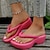 billige Sandaler til kvinner-Dame Sandaler Tøfler Flip-flops Rosa Kilehæl Flip-Flops utendørs Strand Helfarge Sommer Flat hæl Elegant Fritid minimalisme EVA Tøfler Svart Hvit Fuksia