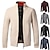 abordables Gilet-Homme Pull Chandail Robe pull Gilet Cardigan Pull Zippé Pull Veste Tricoter Zippé Poche Mao mode Décontractées Vêtement Tenue Automne Hiver Noir Vin S M L