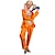 billige pars halloween-kostymer-Fange Harley Quinn Halloween Gruppe Par Kostymer Herre Dame Film-Cosplay Cosplay Kostymer Oransje Topp Bukser Halloween Karneval Maskerade polyester