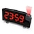 cheap Radios and Clocks-Projection Clocks FM Radio Curved-Screen Digital Alarm Clock LED Display with Dimmer Dual Alarm with USB Charging Port 12/24 Hours Backup Battery for Clock Setting