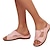 cheap Women&#039;s Slippers &amp; Flip-Flops-Women&#039;s Sandals Slippers Mules Wedge Sandals Plus Size Handmade Shoes Daily Beach Solid Color Summer Wedge Heel Open Toe Classic Casual Minimalism Faux Leather Loafer Black Pink Blue