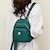 abordables Sacs à Dos-Femme sac à dos Mini sac à dos Ecole du quotidien Couleur unie Nylon Etanche Fermeture Noir Vert Claire Rouge