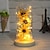 cheap Decorative Lights-Sunflower Gifts Artificial Sunflower In Glass Dome With Led Light Strip For Birthday Anniversary  Home Decor Scene Decor