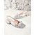 Недорогие Женская обувь на каблуках-Женские свадебные туфли на каблуке, блестящие туфли, модельные туфли, блестящие свадебные туфли на высоком каблуке, туфли на массивном каблуке с квадратным носком