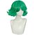 economico Parrucche di Carnevale-Parrucche Cosplay Verde Riccio Capelli Sintetici Corto Parrucche Per donna Parrucche Per la festa