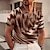 cheap Men&#039;s V Neck Polos-Men&#039;s Polo Shirt Golf Shirt Graphic Prints Geometry V Neck Navy Blue Blue Brown Green Gray Outdoor Street Short Sleeves Print Clothing Apparel Sports Fashion Streetwear Designer