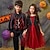 abordables Disfraces para parejas y grupos-Traje de cosplay Ropa de Fiesta Baile de Máscaras Vampiros Disfraces de Temas de Películas y Televisión Accesorios Cosplay Niños Chico Chica Mascarada Fiesta Víspera de Todos los Santos Rendimiento
