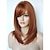 cheap Synthetic Trendy Wigs-Medium Length wig for women Copper wig Ginger wig Layered wig with bangs Synthetic wig Highlight for white Women