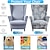 cheap Wingback Chair Cover-Wing Chair Slipcovers Spandex Stretch Sofa Covers Wingback Armchair Covers with Seat Pad Cushion Cover Arms Printing Pattern Fabric Furniture Protector for Living Room Wingback Chair #8835465