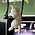 tanie Zawieszki i ozdoby do samochodu-Śliczna gałązka kot zawieszka na samochodowe lusterko wsteczne zawieszka wnętrze samochodu słodki kociak dekoracja samochodu prezent