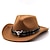 billige Historiske kostymer og vintagekostymer-Retro / vintage 18. århundre 1800-tallet Cowboyhatt Cowgirl lue Cowgirl Cowboy West Cowboy Herre Dame Hatt