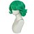 economico Parrucche di Carnevale-Parrucche Cosplay Verde Riccio Capelli Sintetici Corto Parrucche Per donna Parrucche Per la festa