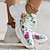 ieftine Mocasini de Damă-Pentru femei Adidași Slip-On-uri Mărime Plus Size Pantofi Augmentare Înălțime Pantofi Flyknit Zilnic Floral Vară Flori Toc Platformă Vârf rotund Casual Confortabili Material elastic Loafer Roz