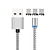 abordables Cables para móviles-Cable de carga múltiple 3,3 pies 6.6 pies USB A a Lightning / micro / USB C 2 A Cable de Carga Carga rápida nailon trenzado Duradero 3 en 1 Para Macbook iPad Samsung Accesorio para Teléfono Móvil
