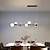 Недорогие Линейный дизайн-люстра со стеклянным шаром, подвеска из черного золота, украшение, 6 светильников, кухонный остров, подвесной светильник для столовой, спальни отеля, 110-240 В